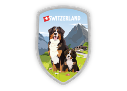Stockwappen Berner Sennenhund - Switzerland