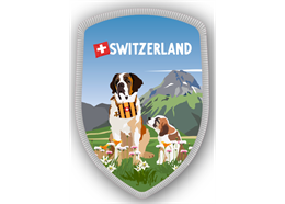 Stockwappen Bernhardiner - Switzerland