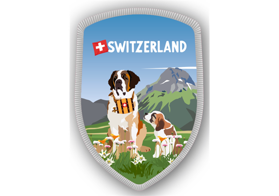 Stockwappen Bernhardiner - Switzerland