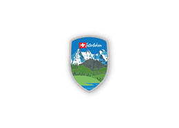 Stockwappen Interlaken Eiger, Mönch, Jungfrau