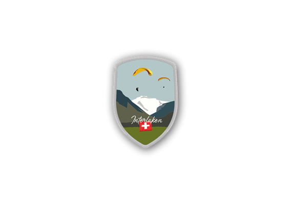 Stockwappen Interlaken Paraglider