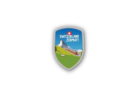 Stockwappen Matterhorn Zug Sommer Zermatt - Switzerland