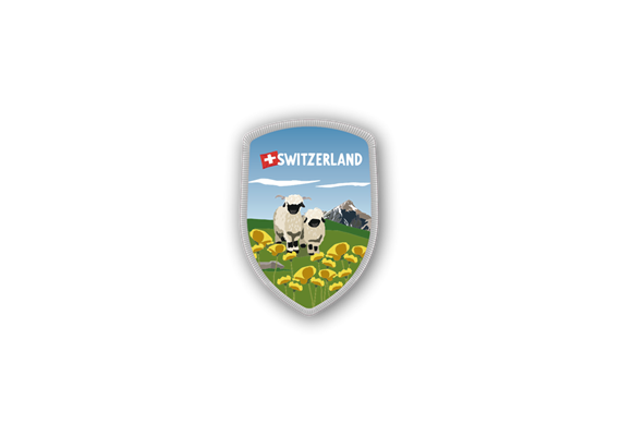 Stockwappen Schwarznasenschaf - Switzerland