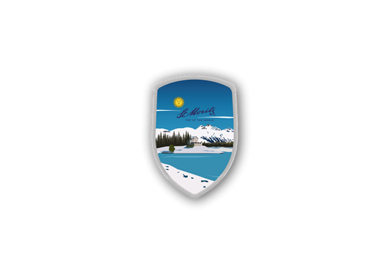 Stockwappen St. Moritz Landschaft