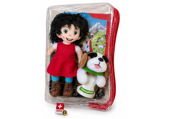 Stoffpuppe Heidi in Set, Nikki, Schlüssanhänger