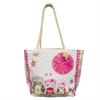 Stofftasche Eule mit Glitzer, 26 x 20 x 8 cm