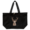 Strandtasche Hirsch in schwarz, 40 x 39 x 19cm