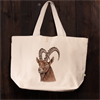 Strandtasche Steinbock in weiss, 40 x 39 x 19cm