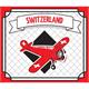 Switzerland Blech Flugzeug Mini 4.5 x 4 x 2 cm