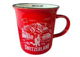 Switzerland Tasse Keramik, rot