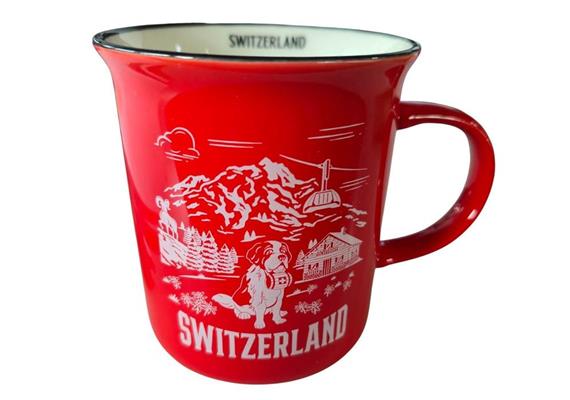 Switzerland Tasse Keramik, rot