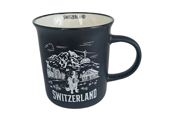 Switzerland Tasse Keramik, schwarz