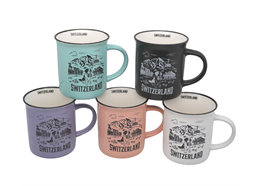 Switzerland Tasse Keramik, Set mit 5 Farben