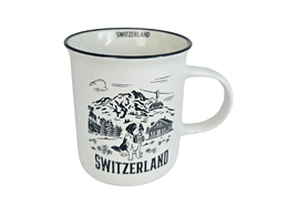 Switzerland Tasse Keramik, weiss