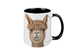 Tasse Alpaka schwarz innen, 330ml