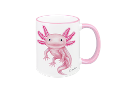 Tasse Axolotl, rosa, 330ml