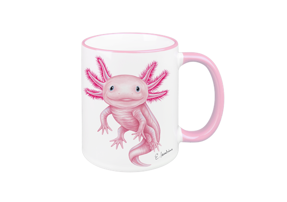 Tasse Axolotl, rosa, 330ml