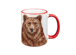 Tasse Bär, rot, 330ml