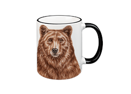 Tasse Bär, schwarz, 330ml