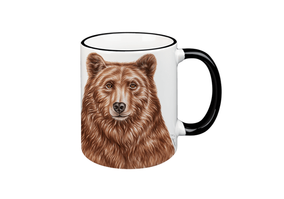 Tasse Bär, schwarz, 330ml