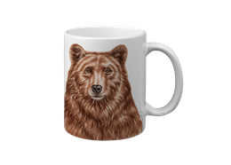 Tasse Bär, weiss, 330ml