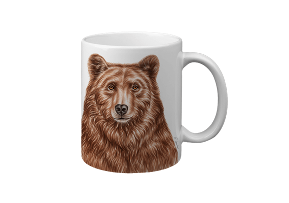 Tasse Bär, weiss, 330ml
