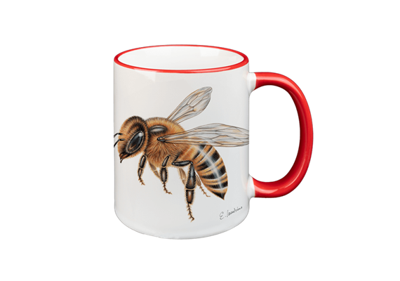 Tasse Biene, rot, 330ml