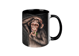 Tasse Black Edition - Affe, 330ml