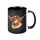 Tasse Black Edition - Blumenhochlandrind, 330ml
