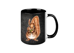 Tasse Black Edition - Eichhörnchen, 330ml