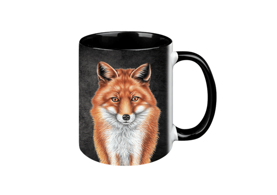 Tasse Black Edition - Fuchs, 330ml