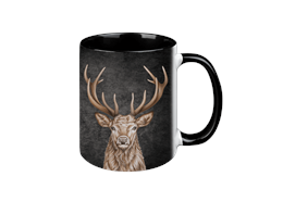 Tasse Black Edition - Hirsch, 330ml