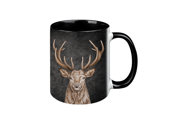 Tasse Black Edition - Hirsch, 330ml