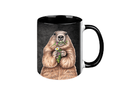 Tasse Black Edition - Murmeltier, 330ml
