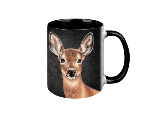 Tasse Black Edition - Reh, 330ml