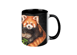 Tasse Black Edition - Roter Panda, 330ml