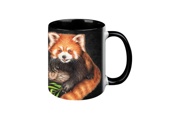 Tasse Black Edition - Roter Panda, 330ml