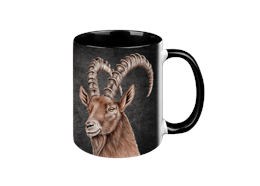Tasse Black Edition - Steinbock, 330ml