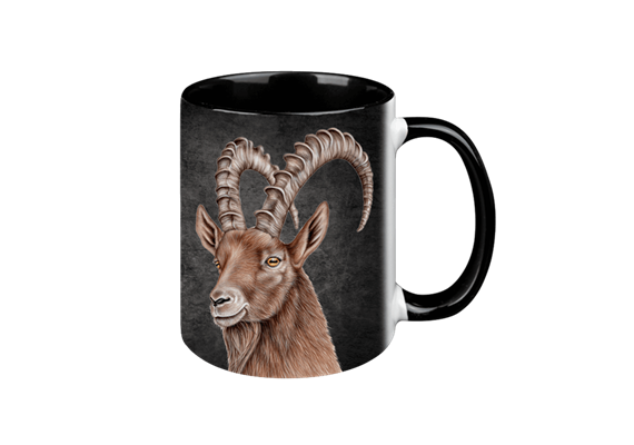 Tasse Black Edition - Steinbock, 330ml