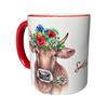 Tasse Blumenkuh, rot, 330ml - mit Switzerland beschriftet