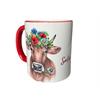 Tasse Blumenkuh, rot, 330ml - mit Switzerland beschriftet