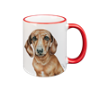 Tasse Dackel, rot, 330ml