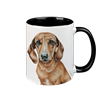 Tasse Dackel, schwarz innen, 330ml