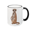 Tasse Erdmännchen, schwarz, 330ml