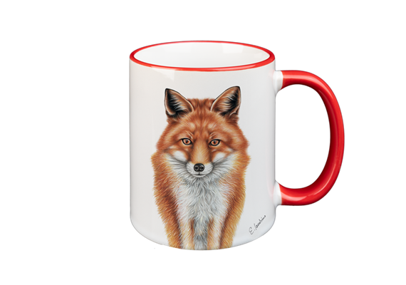 Tasse Fuchs, rot, 330ml