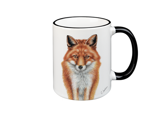 Tasse Fuchs, schwarz, 330ml