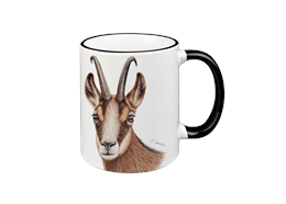 Tasse Gams, schwarz, 330ml