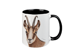 Tasse Gams, schwarz innen, 330ml