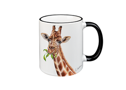 Tasse Giraffe, schwarz, 330ml