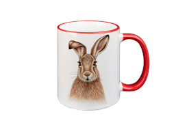 Tasse Hase, rot, 330ml